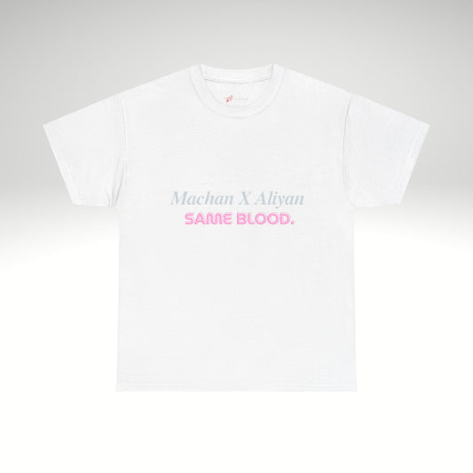 Same Blood T-Shirt – Macha X Aliya South Indian Brotherhood Tee | Minimal Pink Pride Streetwear | Tamil X Malayalam T-shirt